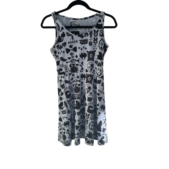 NWT! Disney Alice in Wonderland Icons Mini Dress White & Black | Women’s Medium - Picture 9 of 12